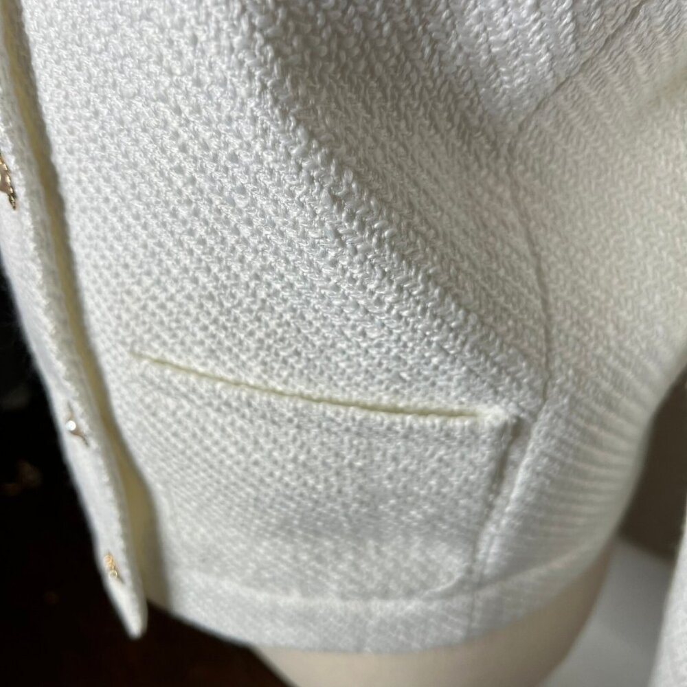 J.Crew $218 Petite Tweed Lady Jacket in Ivory Size P12 BW907 - Picture 5 of 10